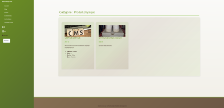 Aperçu du template de site ShopBio